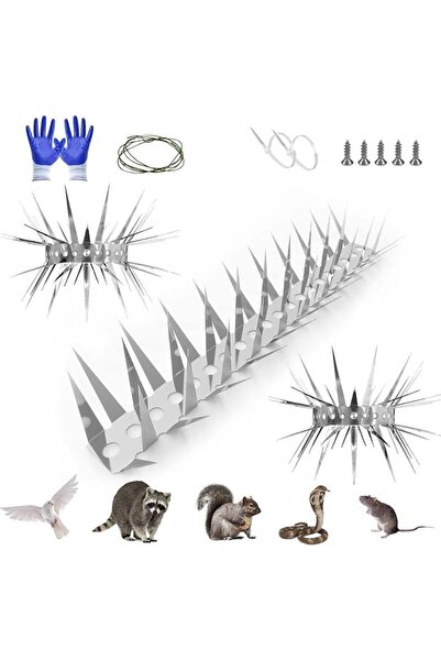 ALMEKAQUZ Bird Spikes 40 Inch Stainless Steel Birds Deterrent, Snake and Racc...