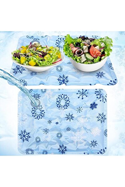 SYOSI 2 Pack Reusable Freezable Ice Mat Sheets, Cooling Ice Chill Mat for Coo...