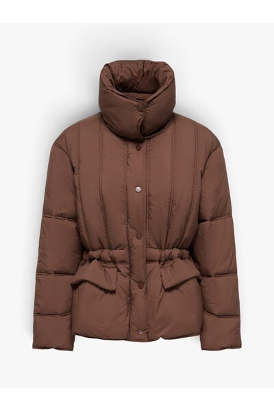 ONLY ONLELMA PUFF JACKET OTW Kadın Kahverengi Mont - 15373225