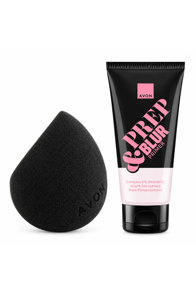 AVON Σετ μακιγιάζ Primer Prep & Blur και σφουγγαράκι μακιγιάζ