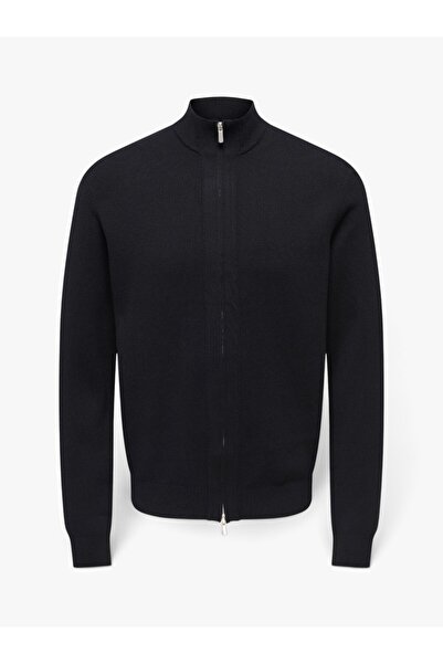 Only & Sons ONSCOOPER REG LS 12 CARDIGAN KNIT FRML Erkek Siyah Kazak - 22035017