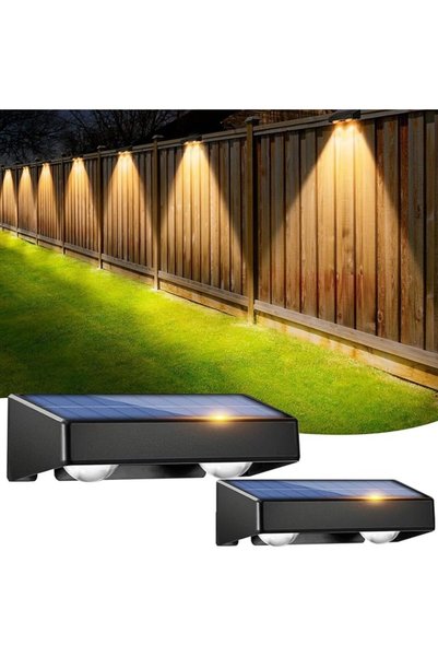 LinJie Solar Fence Lights, Solar Powered Wall Lights, 9 Colors 11 Modes RGB, ...