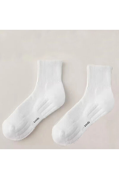 Choice Middle Socks White Men's Thick Bottom Sweat Absorbing and Breathable S...
