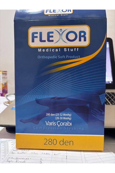 FLEXOR çorabı diz altı burnu kapalı