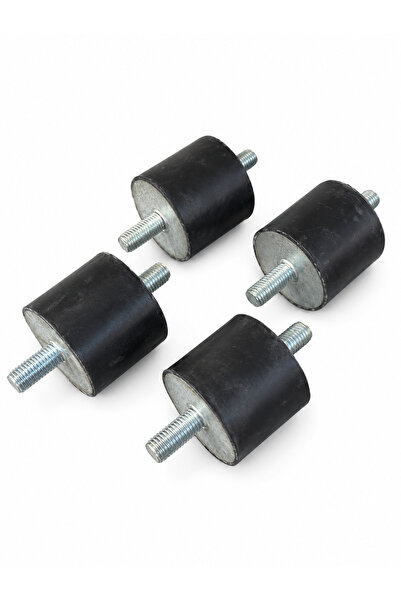 60x50 mm A Tipi Kauçuk Titreşim Takozu M12x28 Shore 65 Antivibrasyon Takozu (4 Adet)