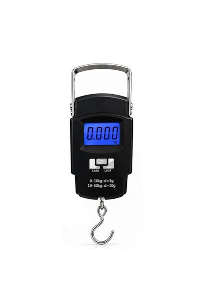 Generic ميزان رقمي محمول للتعليق بسعة 50 كجم مع شاشة LCD، خطاف من الفولاذ الم...