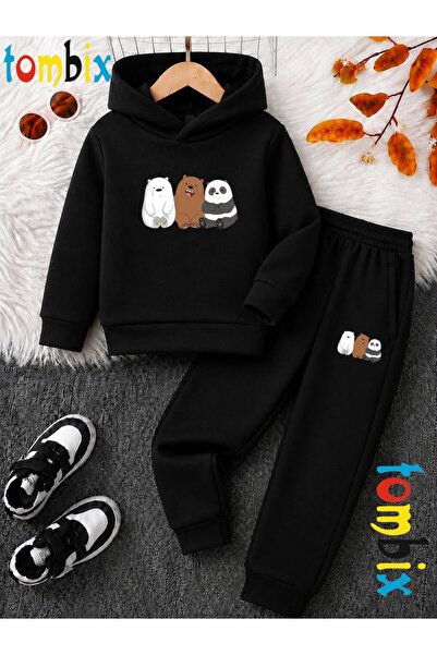 tombix طقم بدلة رياضية للأطفال من Kafadar Bears مطبوع عليه Bears، سترة شتوية ...