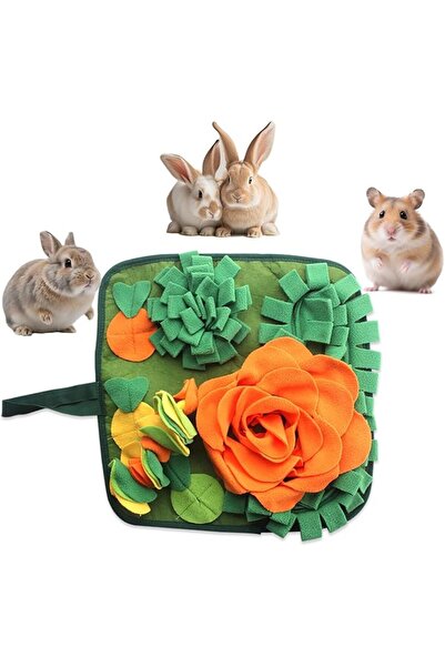 SYOSI Rabbit Foraging Mat, 17.7 Inch Large Snuffle Mat for Small Animals, Int...