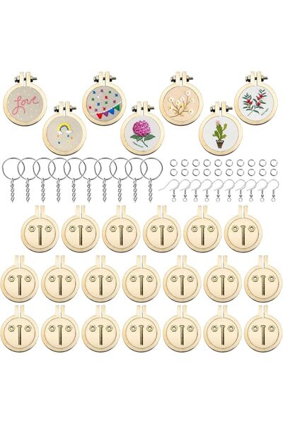 ZOCONE 20 Packs Mini Embroidery Hoops, Small Ring Tiny Embroidery Hoops with ...