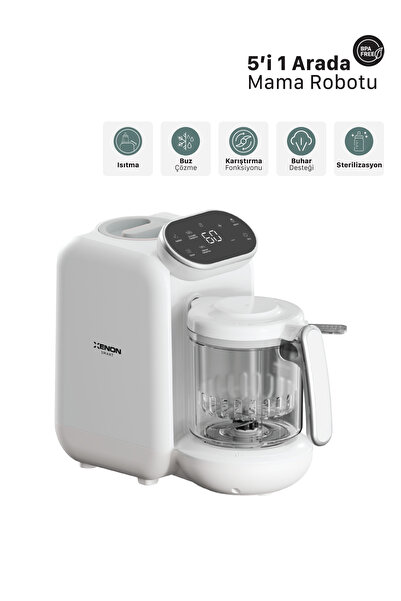 Xenon Smart 5'i 1 Arada Bebek Mama Robotu – Buharlı Pişirici, Blender ve Mama Hazırlama Makinesi (X1010)