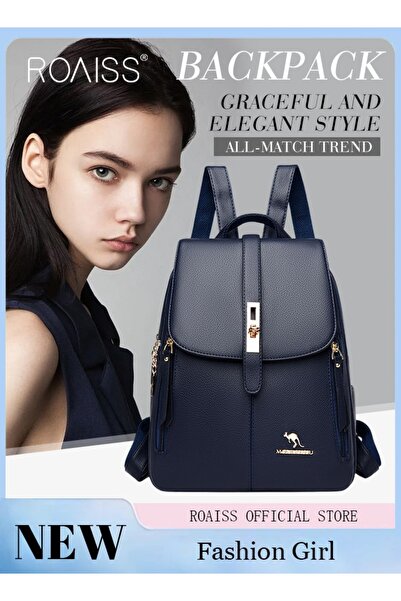 ROAISS Shoulder Bag Women's Bag Trendy Fashion Soft Leather Mommy Casual Larg...