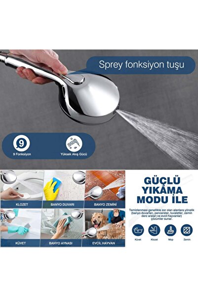 Fause El Duş Başlığı KDF Filtreli 9 Fonksiyonlu KE130