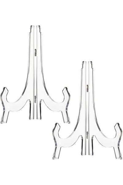 GENERAL 9.8 Inch Acrylic Display Stand, Clear, 2 Pieces, Photo Frame Stand, P...
