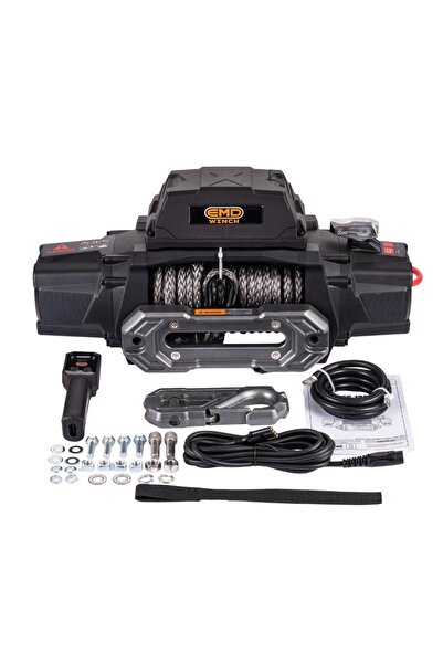 EMD Winch Електрическа автомобилна лебедка 13500 фунта (6123 кг), 12V, синтет...