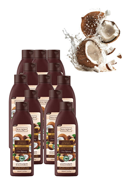Boutique 12 Pieces Coconut Oil Extract Shampoo for Dry and Unruly Hair 1000ML