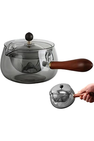 AZONEE 360 Rotating Glass Teapot with Infuser, Borosilicate Heat-Resistant, S...
