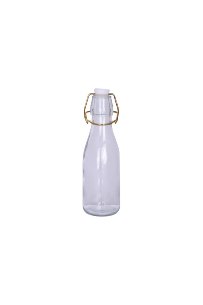 Generic زجاجة زجاجية مستديرة مع غطاء MY35025S