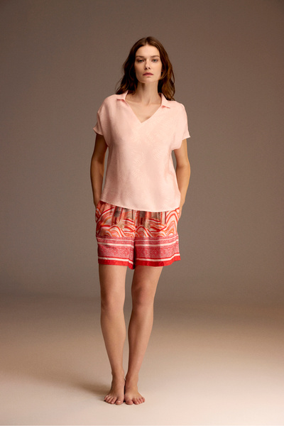 BONJOUR MADAME Viscose pocket shorts set bm-1947