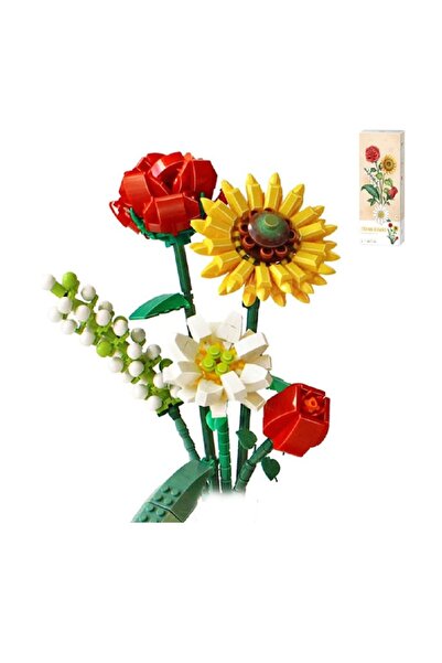 AjieQaQ Set de construcție buchet de flori, Cadou creativ, Antistres, AjieQaQ...