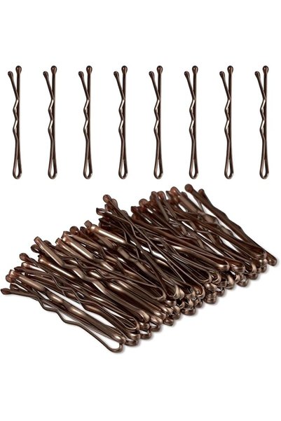 Amabro Mini Bobby Pins, 50PCS 1.37 Inch Small Wavy Hair Pins Metal Hair Clip ...