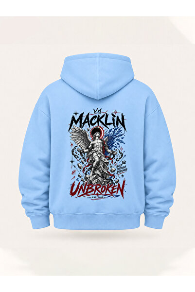 macklin Unisex Women's and Men's Unbroken Design Text Printed Oversize 3 Thre...