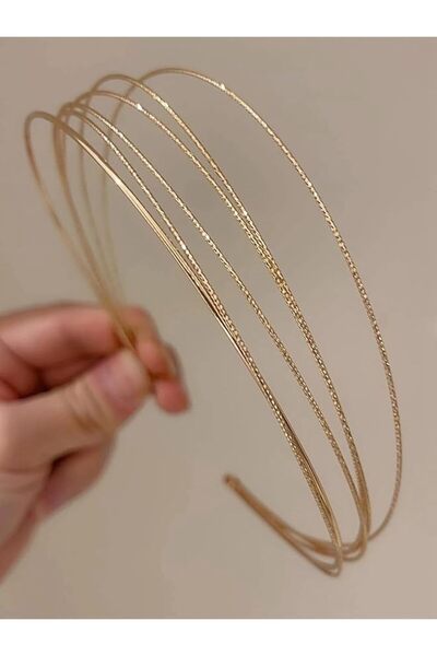 GENERAL Multi Layers Metal Headbands, Fashion Thin Gold Elegant Hairbands for...