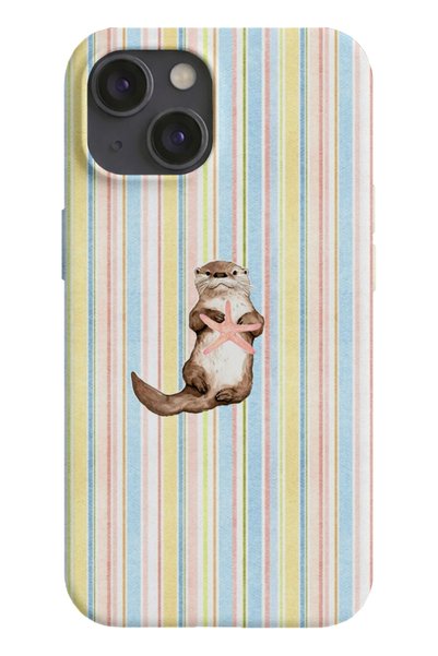 farifra iPhone 13/14 Uyumlu Desenli Silikon Lansman Telefon Kılıfı -M033KREM.png