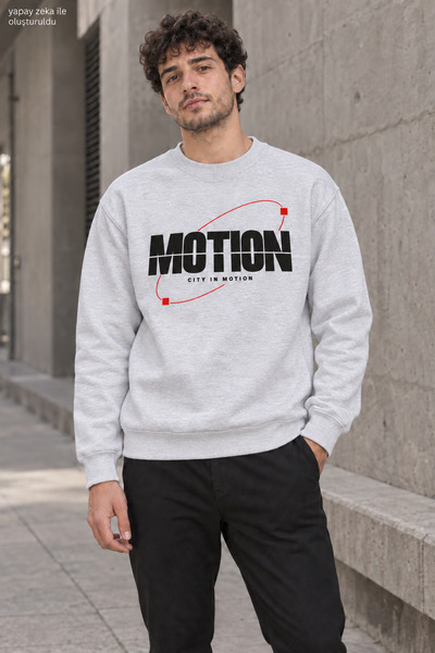 caddekombin Men's Motion City in Motion Written Crew Neck Casual Regular Fit ...