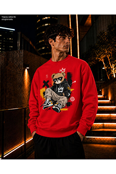 caddekombin Men's Crew Neck Casual Regular Fit Sweatshirt with Glasses and Ho...
