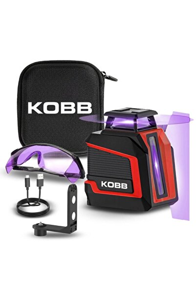 KOBB KBL30P 3.7V Li-ion Yatay 360° ve Dikey Otomatik Hizalamalı Mor Işık Profesyonel Çizgi Lazer