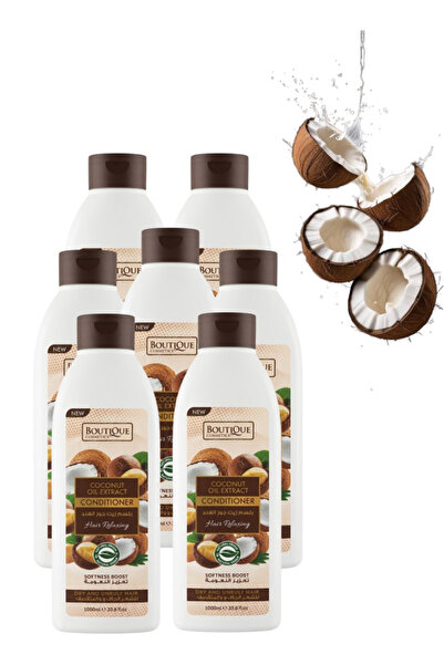 Boutique 7 Pieces Coconut Oil Extract Conditioner for Dry and Unruly Hair 1000ML
