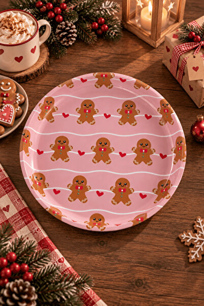 Sarkap Home 26 cm Gingerbread Pembe Meyve Tabağı