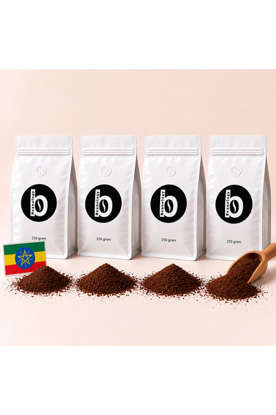 Beanology قهوة مطحونة: 1 كجم قهوة إثيوبيا جوجي متوسطة التحميص، (ايحاءات: المك...