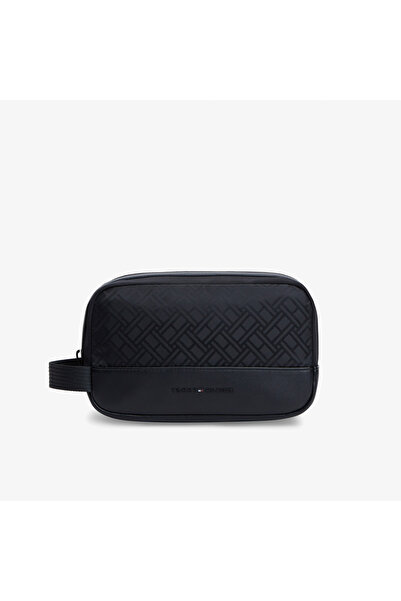 Tommy Hilfiger Nylon Jacquard Erkek Siyah El Çantası