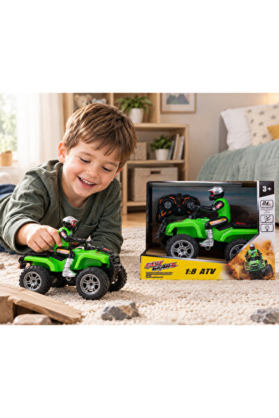 Growing Little Minds ATV de jucarie cu telecomanda, cu conducator, cu sunete si lumini