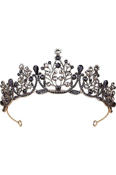 ELECDON Crowns for Women, Black Tiaras w/Crystal, for Baroque Queen Crowns fo...