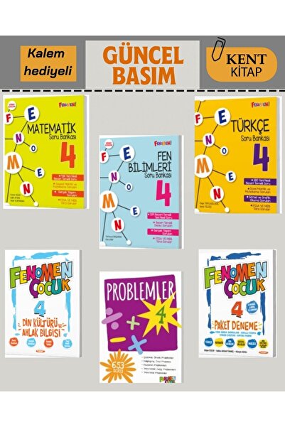 Fenomen Yayıncılık Fenomen 4.Sınıf Matematik - Fen Bilimleri - Türkçe - Din K...