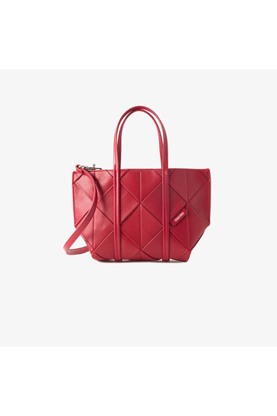 Calvin Klein Woven Mini Crossbody Kadın Kırmızı Tote El Çantası
