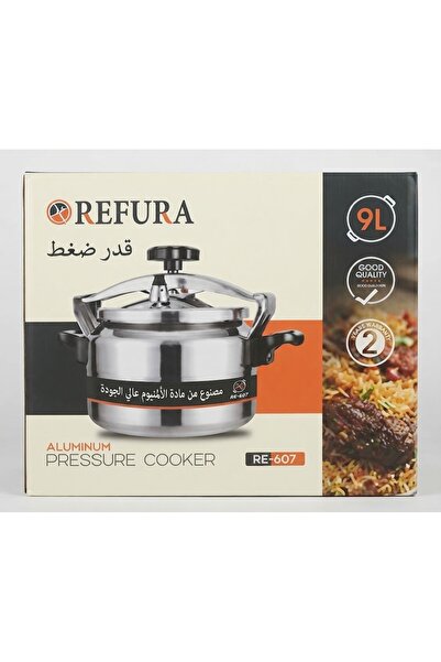 REFURA قدر ضغط ألمنيوم ريفورا، سعة 9 لتر، موديل RE-607