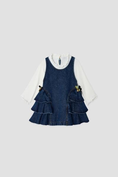 Lia Lea Kız Bebek Mavi Elbise