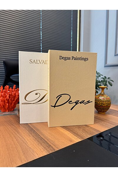 PAAZEN HOME Salvador Dali & Degas Paintings 2’li Kumaş Kaplı Dekoratif Kitap ...