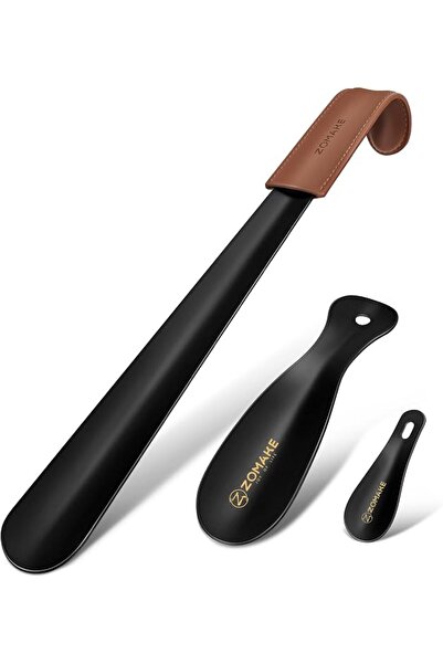 ZOMAKE Shoe Horn Long Handle, 10/19/42cm Metal Shoehorn - Small Mini Shoe Hor...