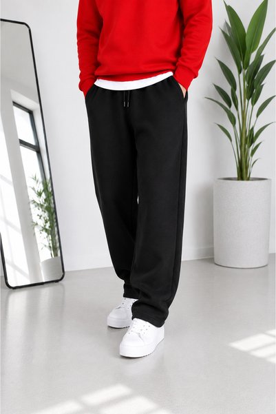 Valens Men's Winter 3-Thread Cotton Baggy Sweatpants