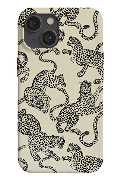 farifra iPhone 15 Uyumlu Desenli Silikon Lansman Telefon Kılıfı -K083KREM.png