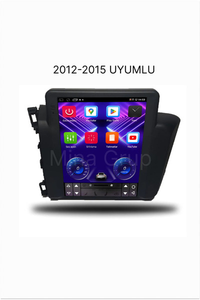 SNP Serisi Honda Civic FB7 2012 ile 2015 Uyumlu 9.7 İnç Tesla Ekran 4-64 GB Hafıza Carplay Android Auto ve Geri Görüş Kamerası