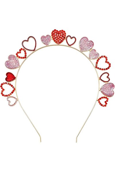 ASKIND Valentine's Day Headband for Women Girls, Romantic Glittering Heart Ti...