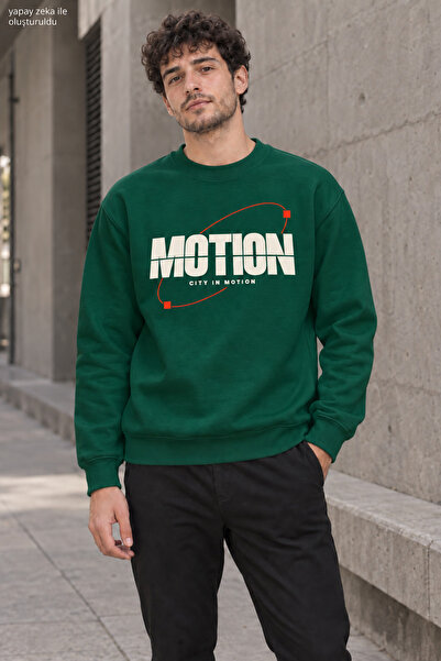 caddekombin Men's Motion City in Motion Written Crew Neck Casual Regular Fit ...