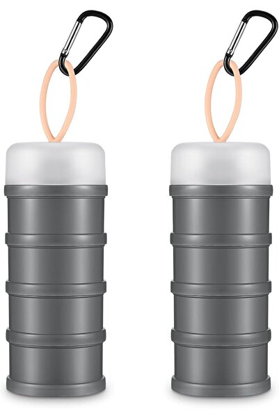 Baderke 2 Protein Powder Containers with Funnel Holder, 4 Stackable Leak Proo...