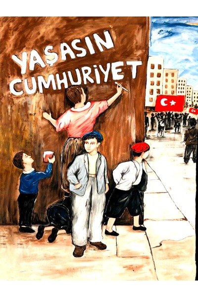 PROMISEBACKDROP2 150x200 cm, 29 Ekim, Yaşasın Cumhuriyet, Okul Etkinlik Kumaş...