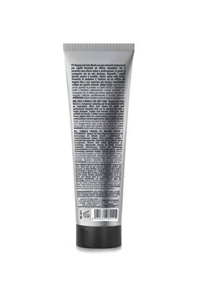 Nicky Chini Gel Nogrey Color Black colorant temporar pentru par grizonat si barba - efect instant, 150 ml